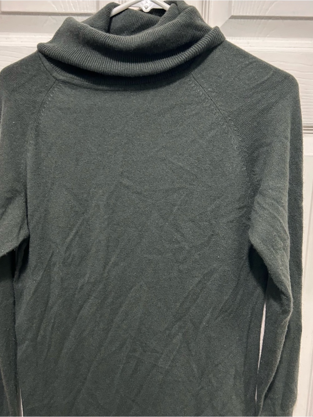 Quince Mongolian Cashmere Turtleneck Sweater Dress Gray Moss Size Large - Picture 5 of 7